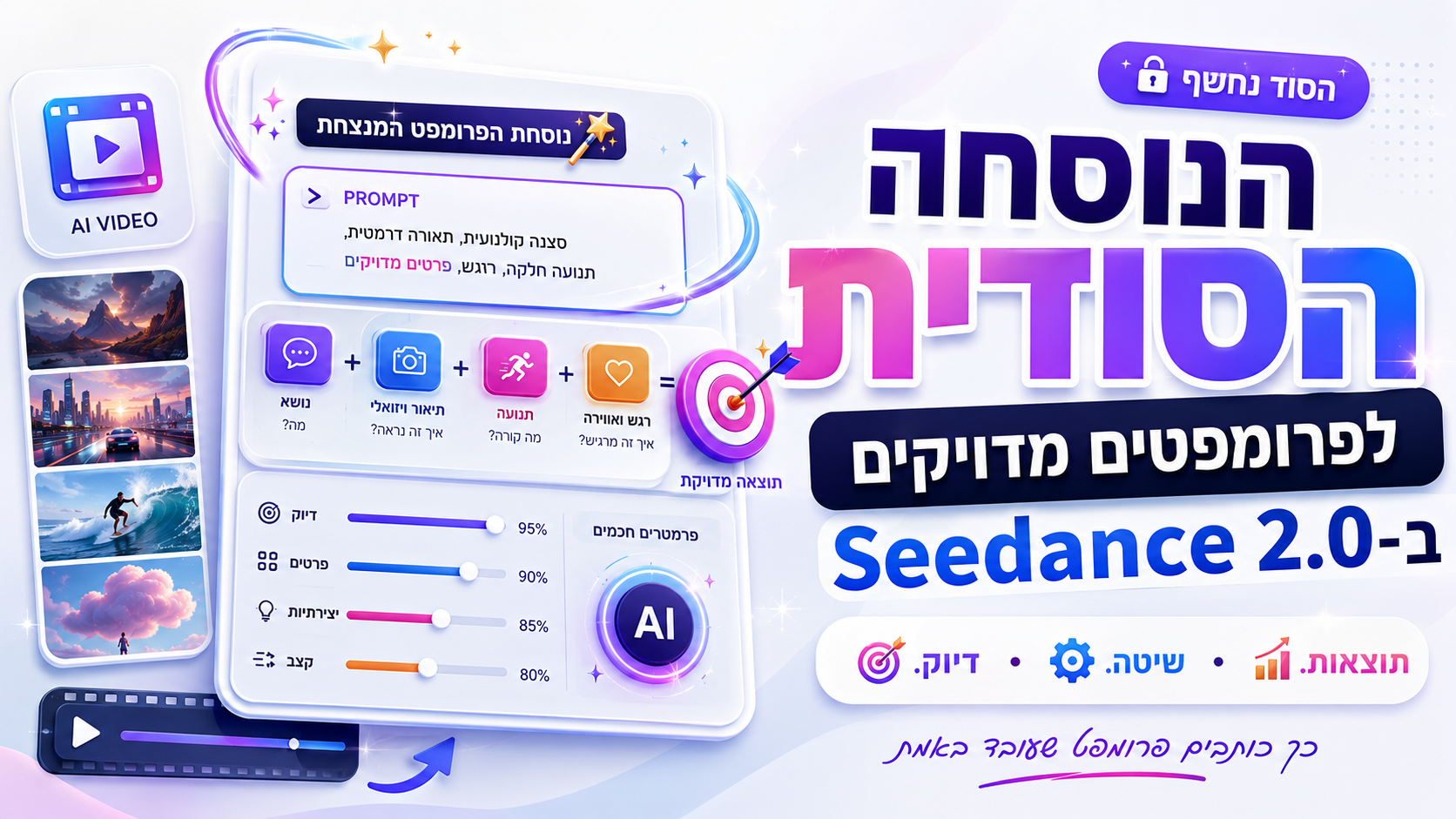 הנוסחה הסודית לפרומפטים מדויקים ב-Seedance 2.0